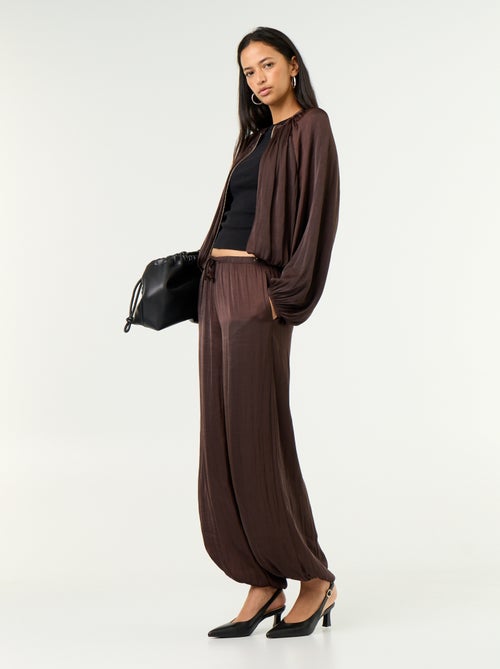 Pantalon fluide forme balloon - Kiabi