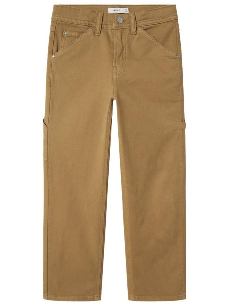 Pantalon fluide Garçon Name it Marron cappuccino - Kiabi