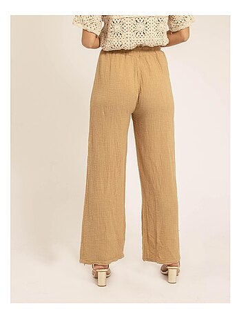 Pantalon fluide gaze de coton EBERTINE