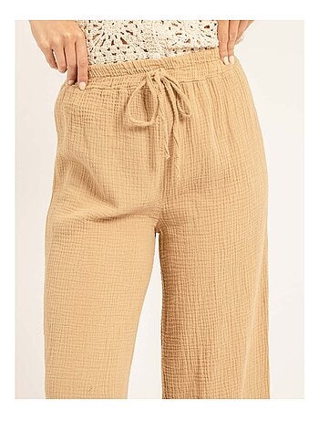 Pantalon fluide gaze de coton EBERTINE