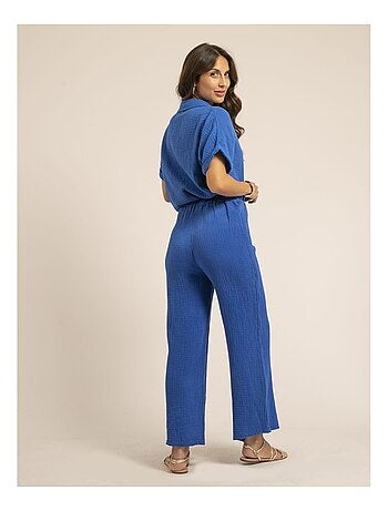 Pantalon fluide gaze de coton EBERTINE