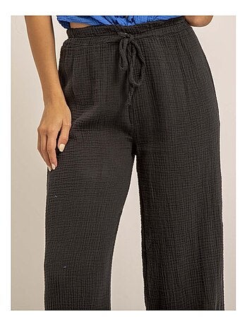Pantalon fluide gaze de coton EBERTINE
