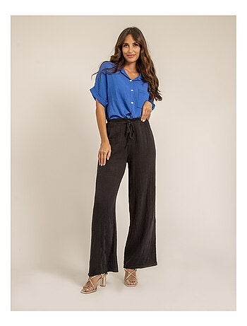 Pantalon fluide gaze de coton EBERTINE