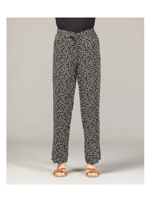 Pantalon fluide imprimé en viscose - Kiabi