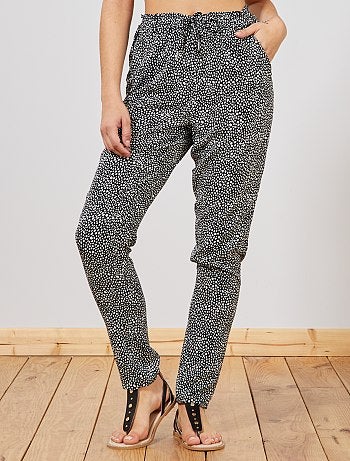 Pantalon fluide imprimé - Kiabi
