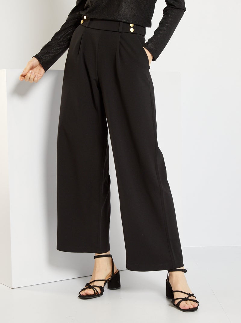 Pantalon fluide 'Jacqueline de Yong' noir - Kiabi