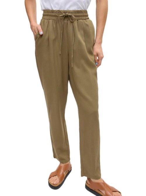 Pantalon Fluide Kaki Femme Vero Moda Jesmilo - Kiabi