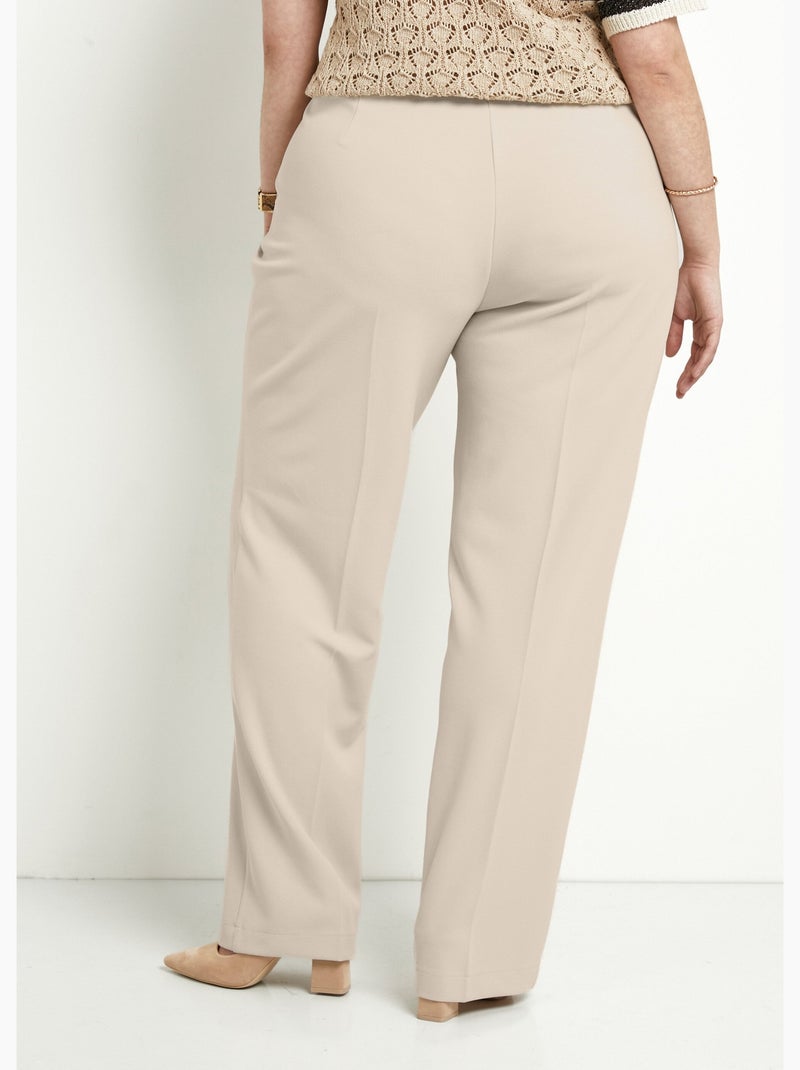 Pantalon fluide large - Afibel Beige - Kiabi