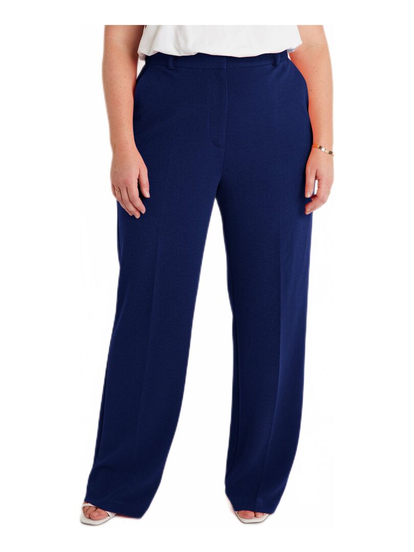 Pantalon fluide large Bleu - Kiabi