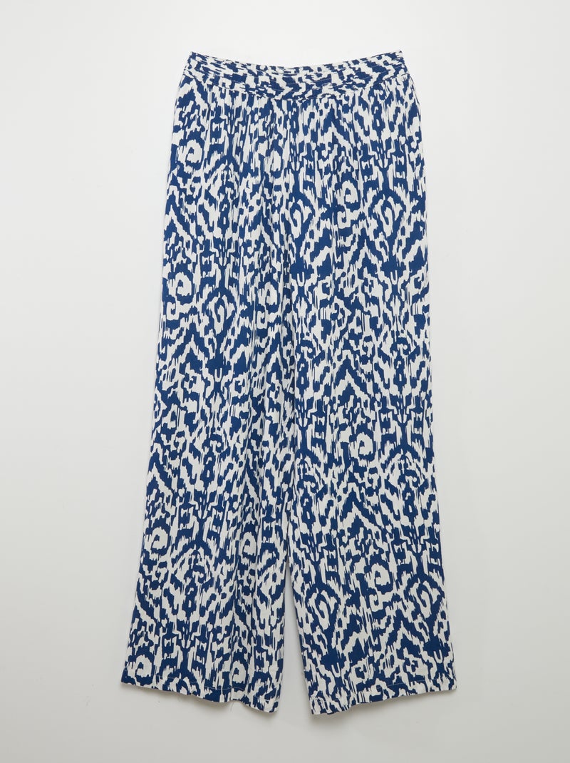 Pantalon fluide large 'JDY' Bleu - Kiabi