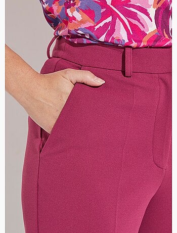 Pantalon fluide large maille stretch unie - Afibel