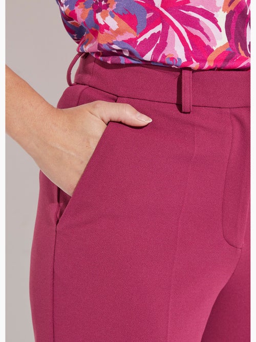 Pantalon fluide large maille stretch unie - Afibel - Kiabi