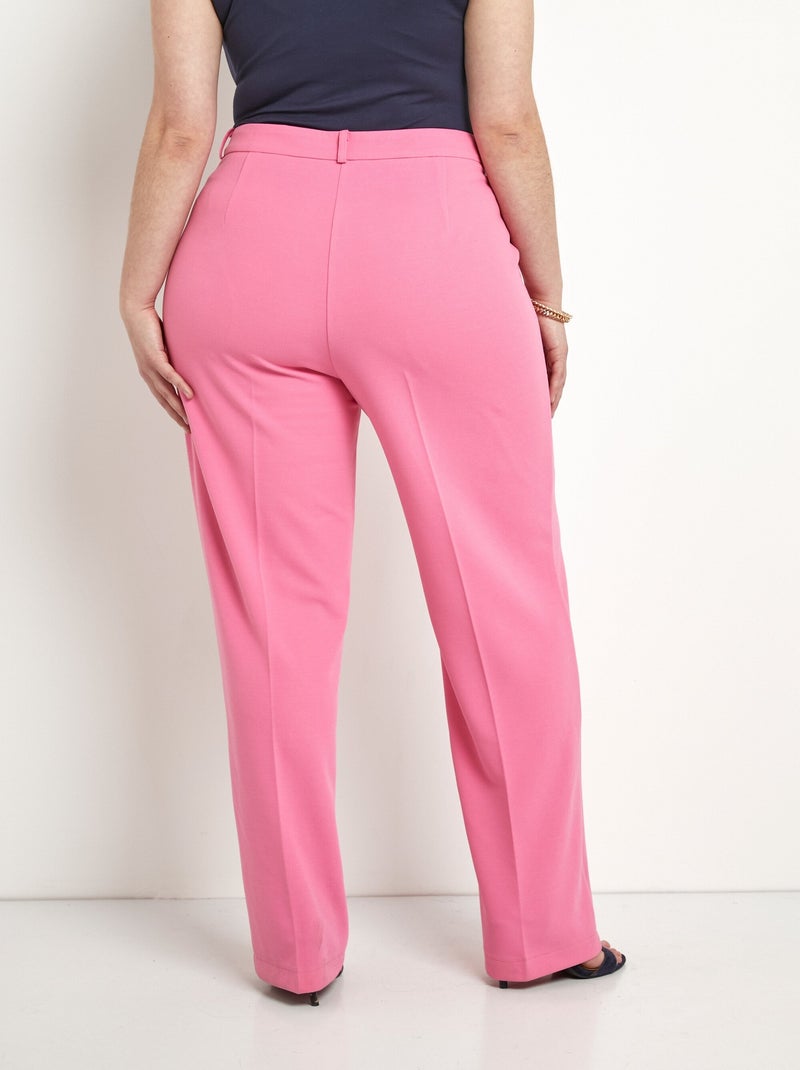 Pantalon fluide large Rose - Kiabi