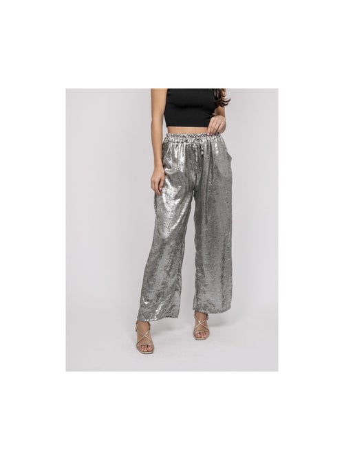 Pantalon fluide métallisé EDWINA - Kiabi