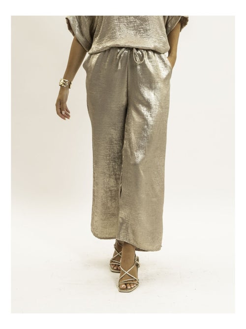 Pantalon fluide métallisé EDWINA - Kiabi