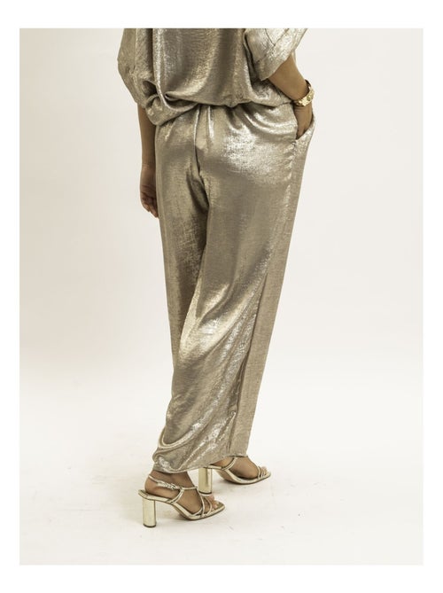 Pantalon fluide métallisé EDWINA - Kiabi