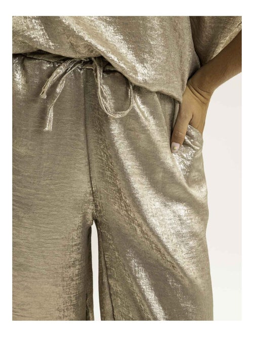 Pantalon fluide métallisé EDWINA - Kiabi