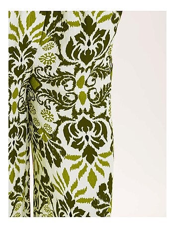 Pantalon fluide motifs avec ceinture etobia