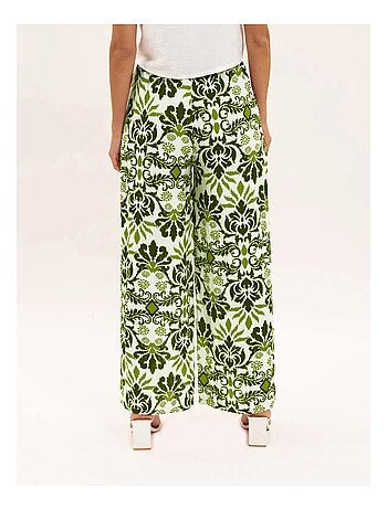 Pantalon fluide motifs ceinture etobia