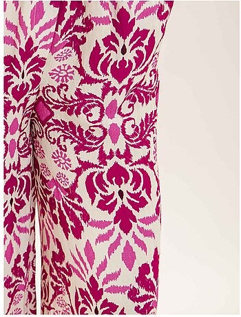 Pantalon fluide motifs ceinture etobia