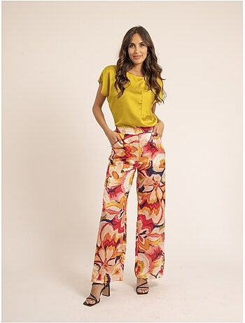 Pantalon fluide motifs ECRINE