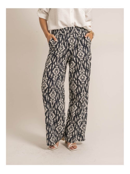 Pantalon fluide motifs EMIE - Kiabi