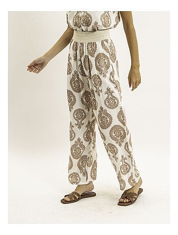 Pantalon fluide motifs EMILINE