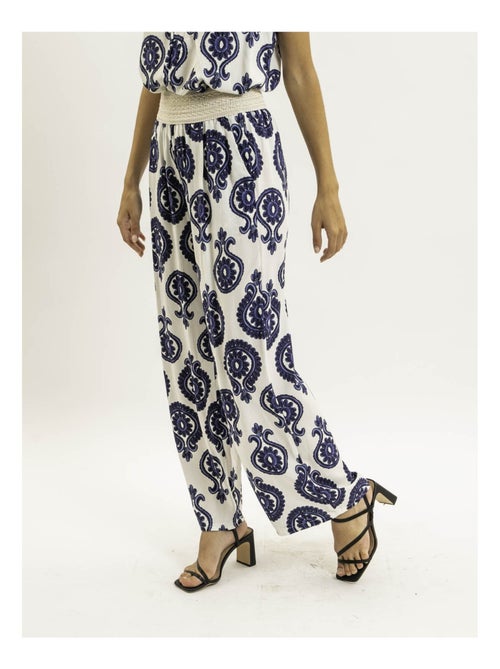 Pantalon fluide motifs EMILINE - Kiabi