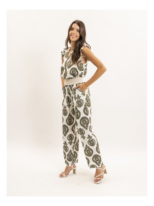 Pantalon fluide motifs EMILINE - Kiabi