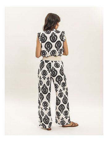 Pantalon fluide motifs EMILINE