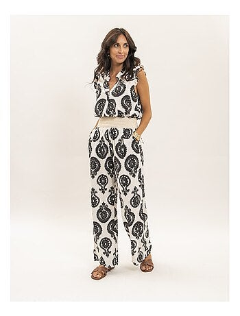 Pantalon fluide motifs EMILINE