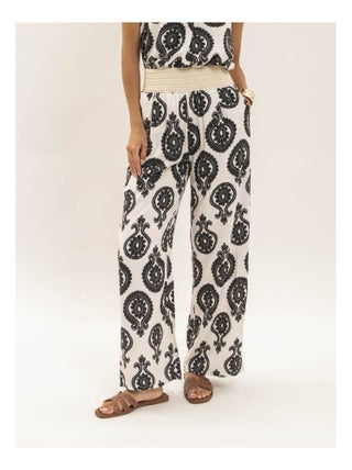 Pantalon fluide motifs EMILINE