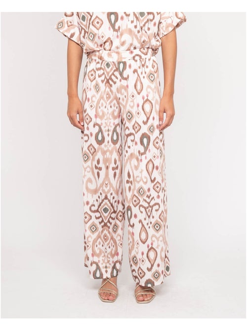 Pantalon fluide motifs ENOLIA - Kiabi