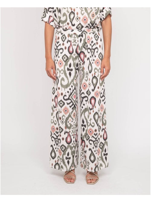 Pantalon fluide motifs ENOLIA - Kiabi