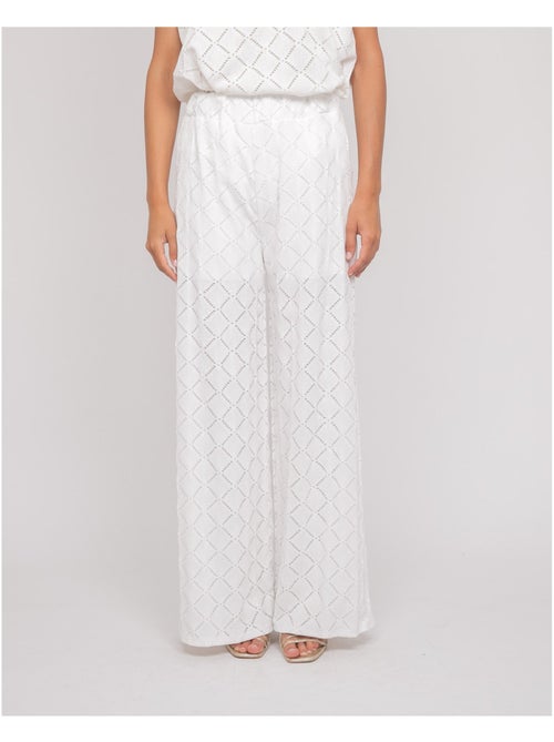 Pantalon fluide motifs ESUNA - Kiabi