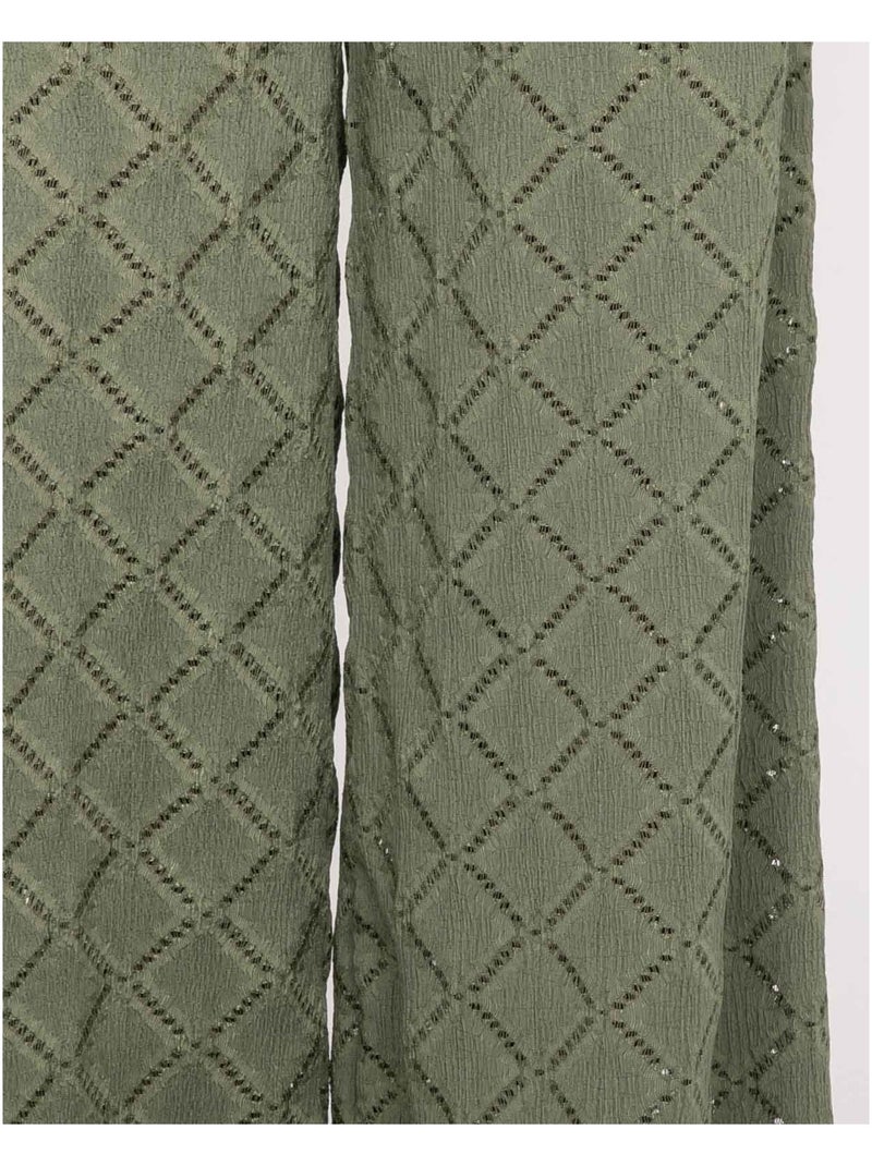 Pantalon fluide motifs ESUNA Kaki - Kiabi