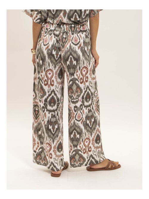 Pantalon fluide motifs ETONIA - Kiabi