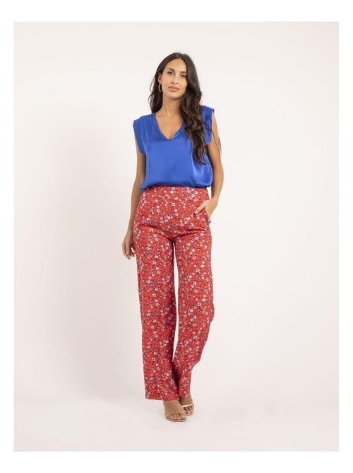 Pantalon fluide motifs EUXANE - Kiabi