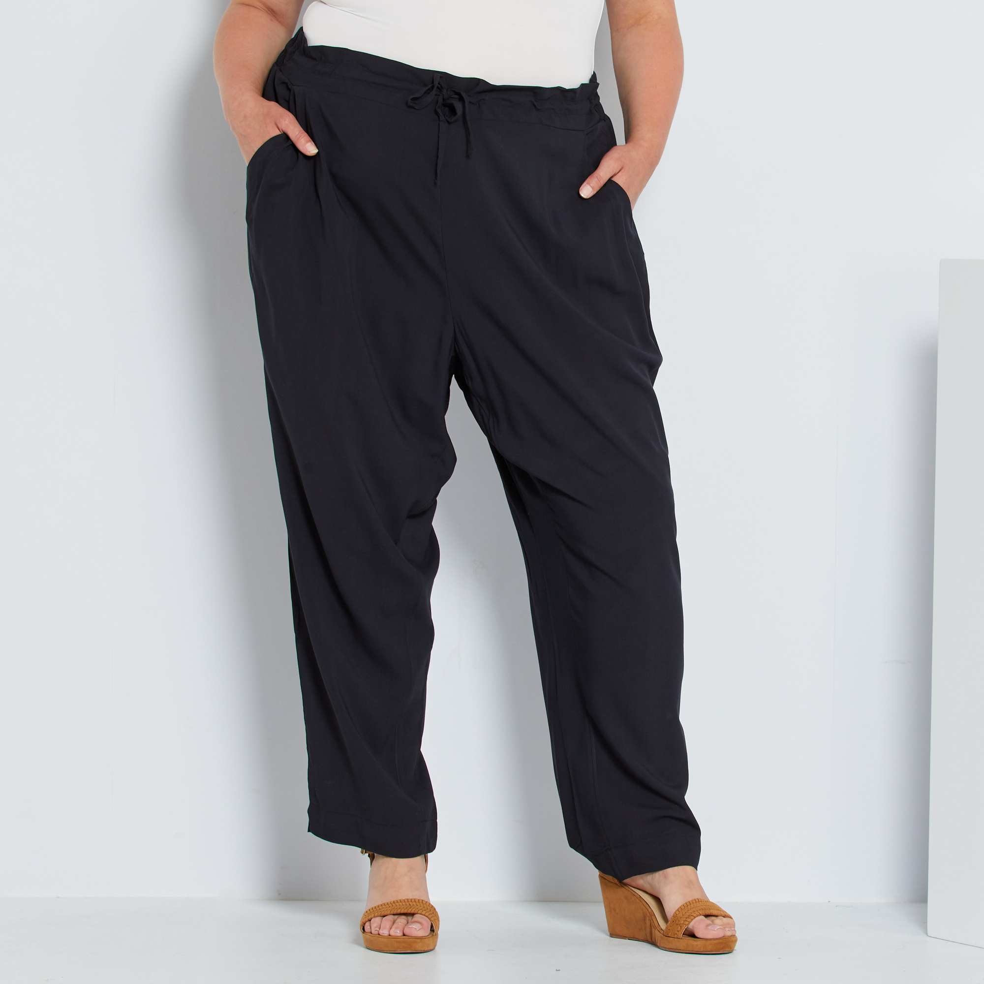 Pantalon Noir Pantalons Maison 123 Pantalon En Crêpe, 46 Noir