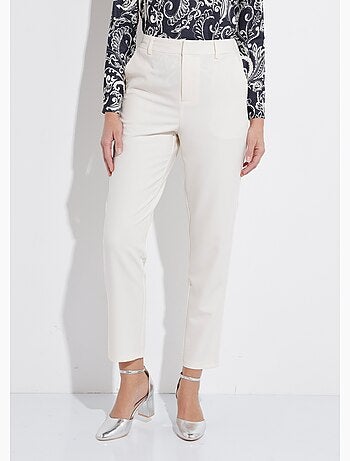 Pantalon fluide taille élastiquée - afibel
