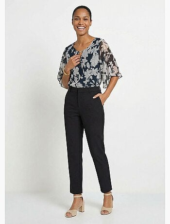 Pantalon fluide taille élastiquée - afibel