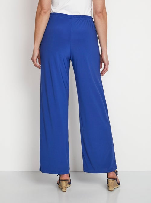 Pantalon fluide taille élastiquée maille - Afibel - Kiabi