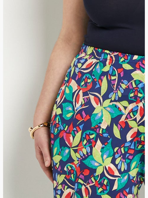 Pantalon fluide taille élastiquée maille - Afibel - Kiabi