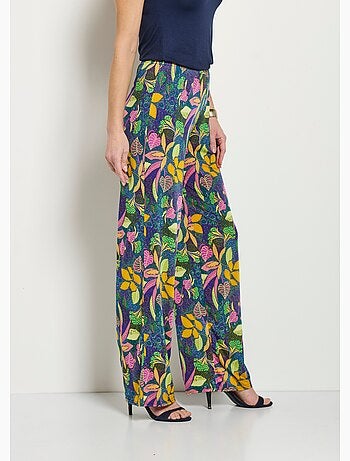 Pantalon fluide taille élastiquée maille - Afibel