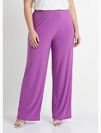 Pantalon fluide taille élastiquée maille - Afibel