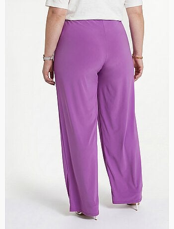 Pantalon fluide taille élastiquée maille - Afibel