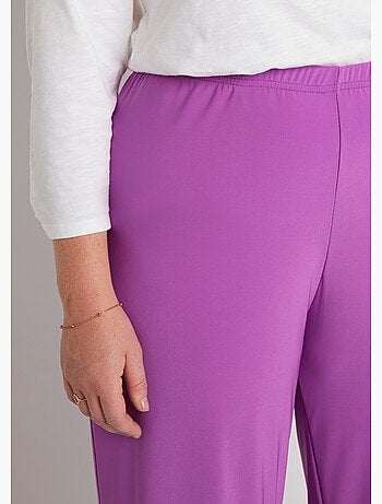 Pantalon fluide taille élastiquée maille - Afibel