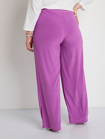 Pantalon fluide taille élastiquée maille