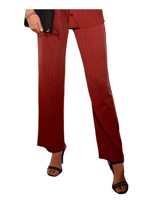 Pantalon fluide taille semi-élastiquée - Afibel - Kiabi