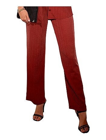 Pantalon fluide taille semi-élastiquée
